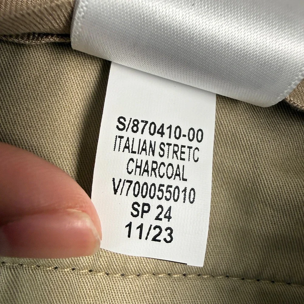Banana Republic Dress Pants Mens 30x30 Gray Italian Stretch Charcoal Flat Front